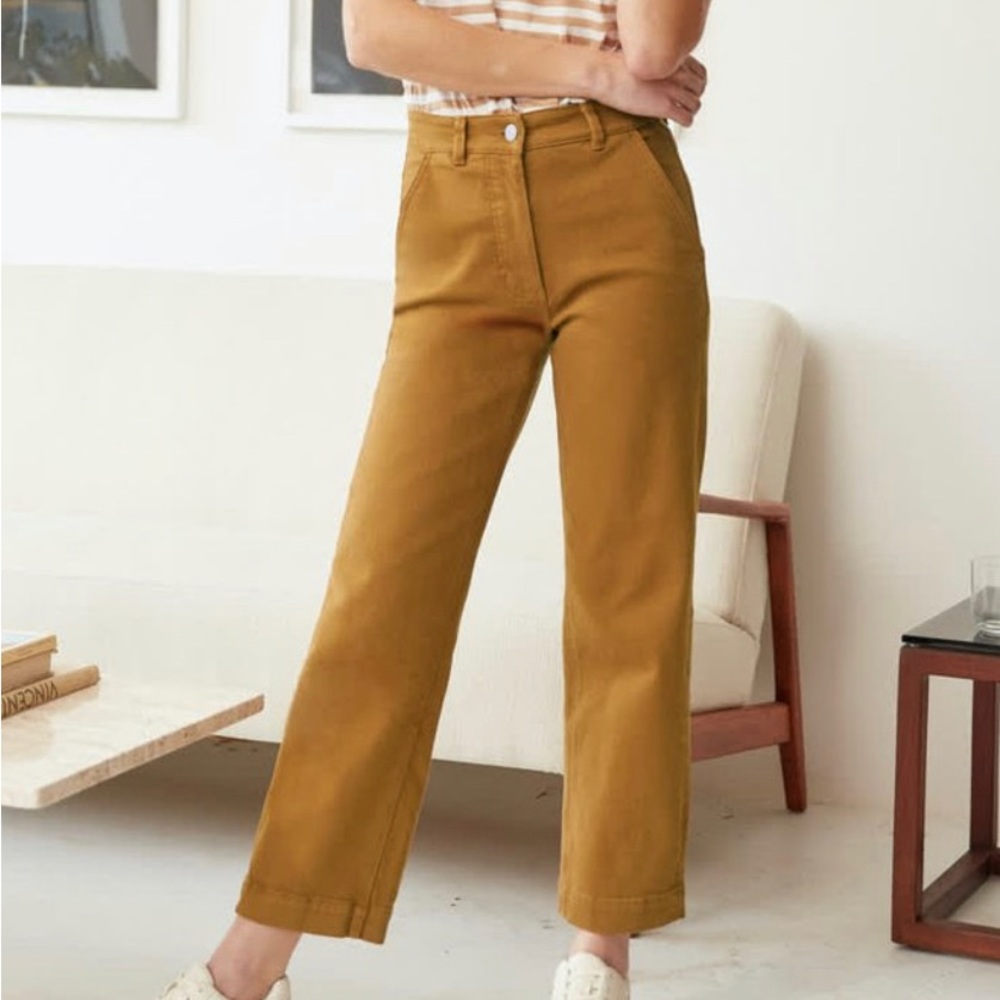Everlane Straight Leg Crop (Ankle) in Golden Brown Size 4